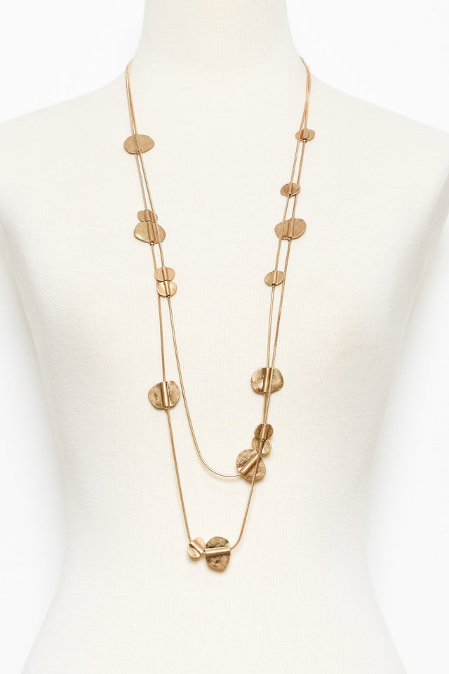 Jasira Gold Disc Layer Necklace