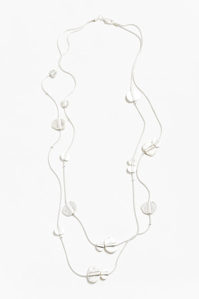 Jasira Silver Disc Layer Necklace image 1