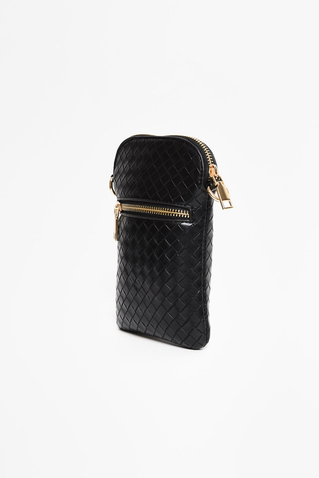 Jazz Black Woven Walker Crossbody Bag