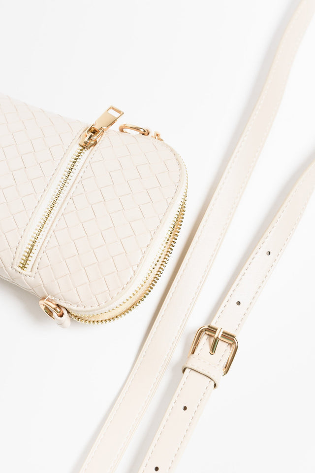 Jazz Cream Woven Walker Crossbody Bag image 3