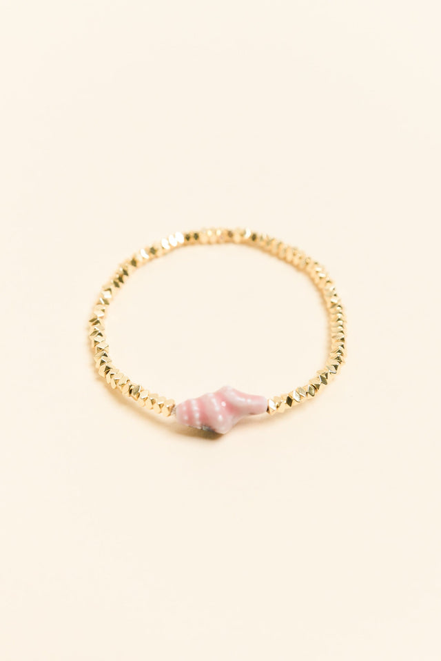 Jena Pink Shell Beaded Bracelet image 2