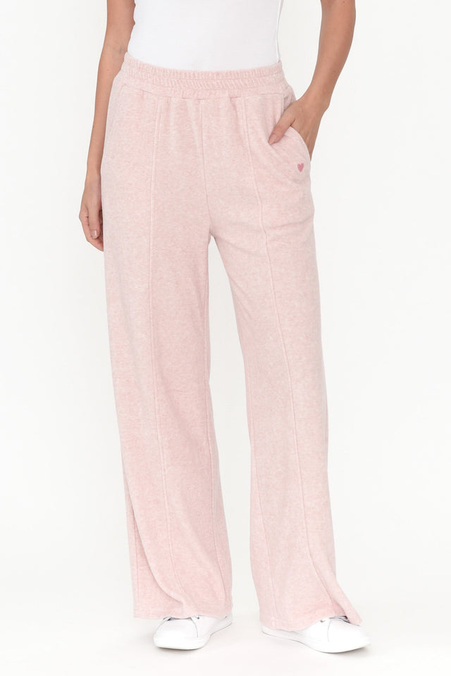 Jessa Pink Terry Pants length_Full rise_Mid print_Plain colour_Blush PANTS   alt text|model:MJ;wearing:8