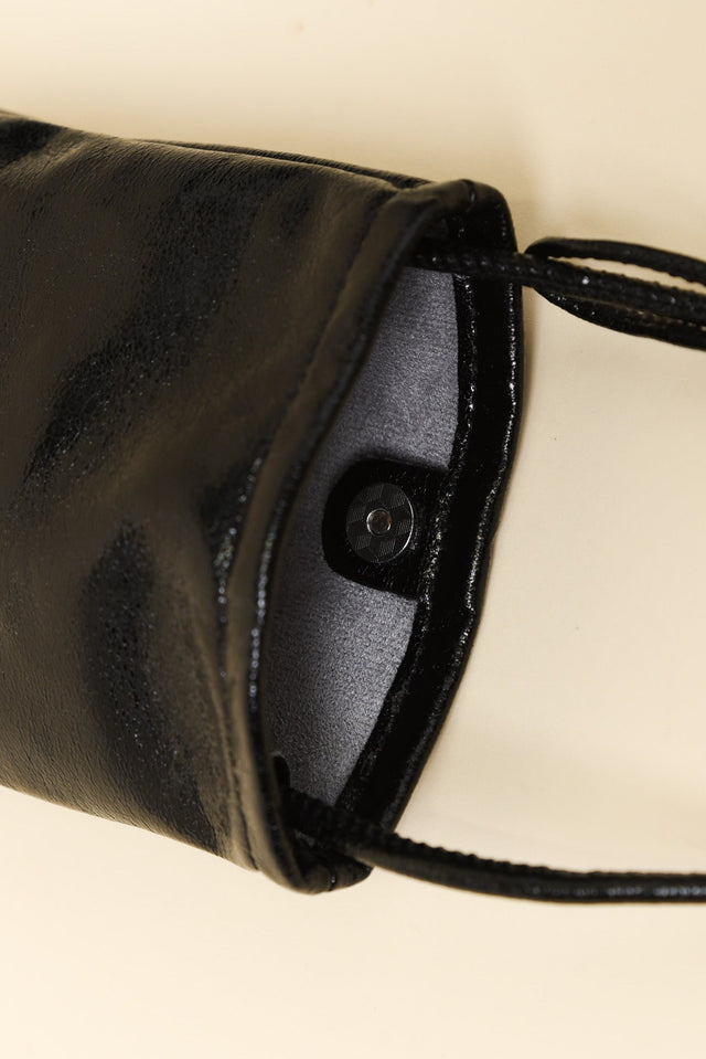 Jimmy Metallic Black Crossbody Bag image 3