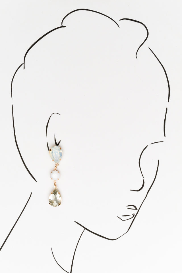 Jonnie White Crystal Drop Earrings image 2