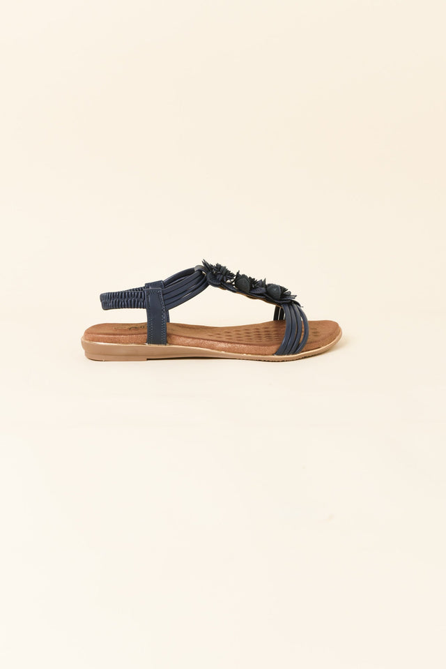 Julie Navy Flower Sandal image 1