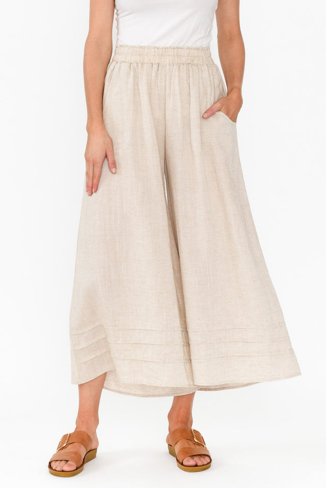 Kaleo Beige Cropped Pocket Pants