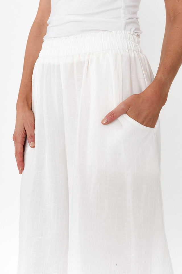 Kaleo White Cropped Pocket Pants image 6