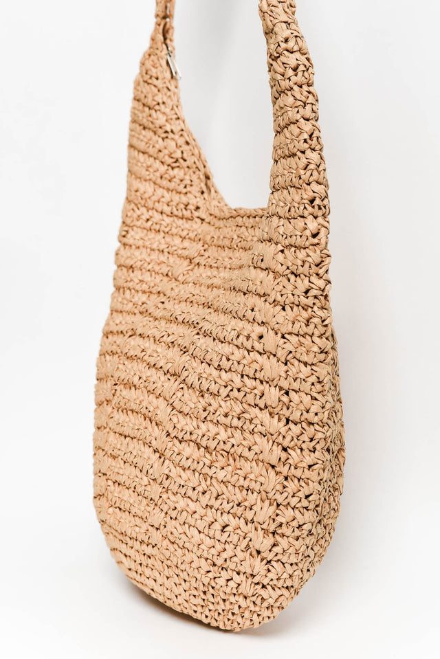 Kamaria Tan Straw Shoulder Bag image 3