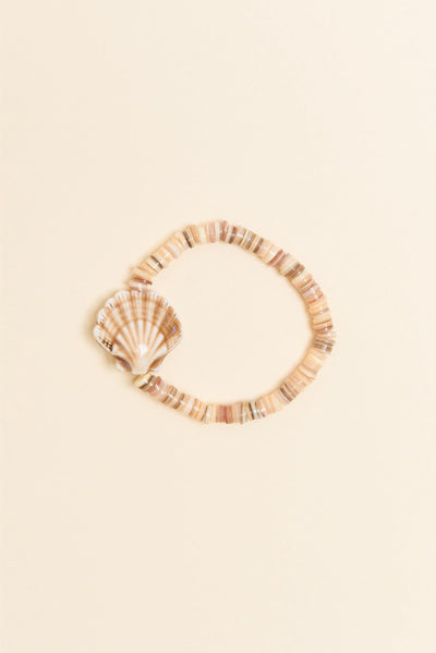 Kasa Natural Shell Beaded Bracelet