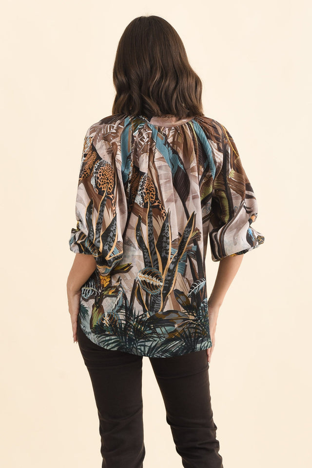 Katene Brown Jungle Tassel Top,Brunette model,alt text|model:MJ image 5