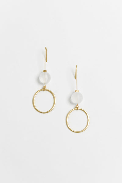 Katie Gold Disc Hook Earrings