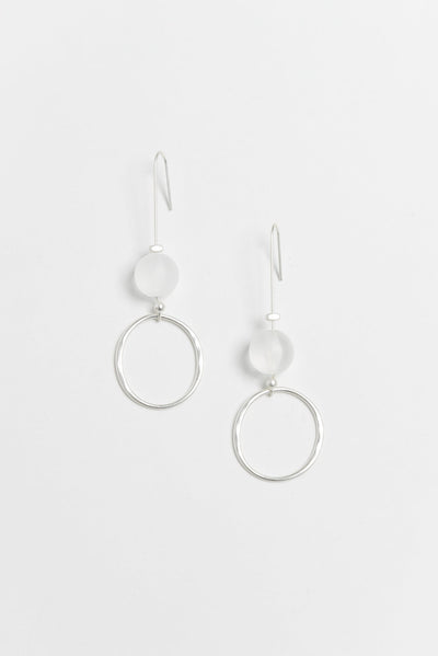 Katie Silver Disc Hook Earrings