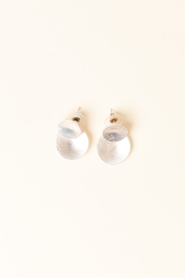 Kerra Silver Circle Drop Earrings