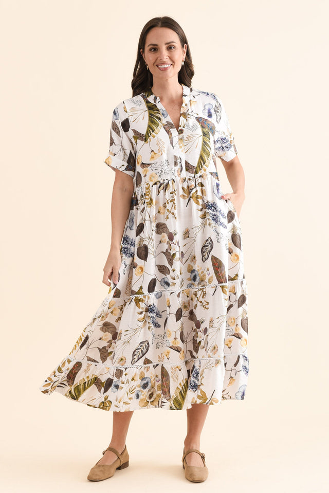 Keziah Green Garden Pocket Dress,Full Body,Brunette model,alt text|model:MJ image 6
