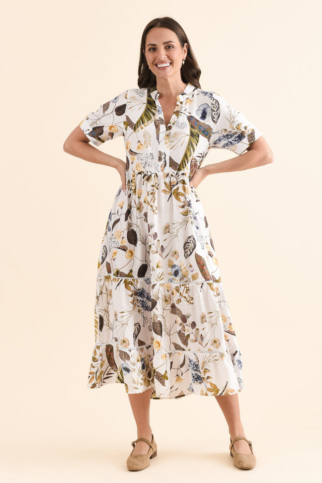 Keziah Green Garden Pocket Dress,Full Body,Brunette model,alt text|model:MJ