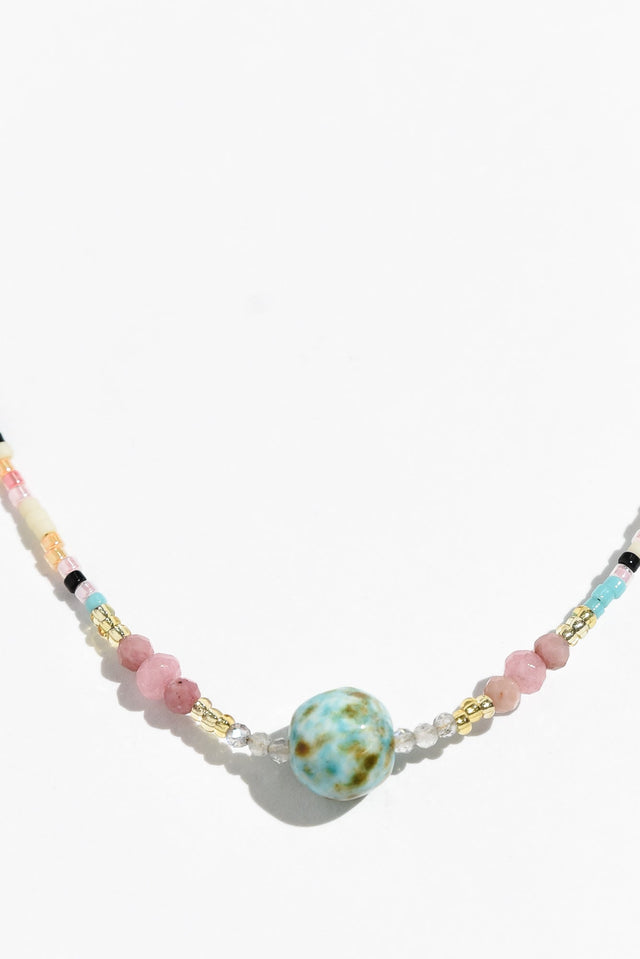 Kilda Pink Multi Beaded Necklace