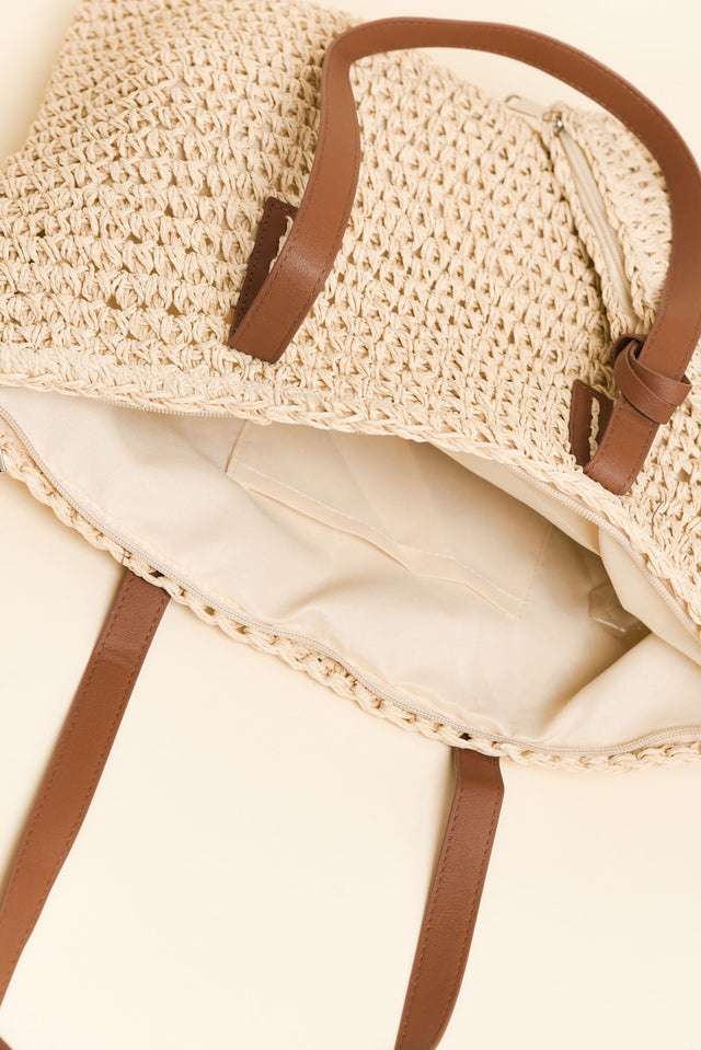 Kirby Natural Straw Tote Bag image 4