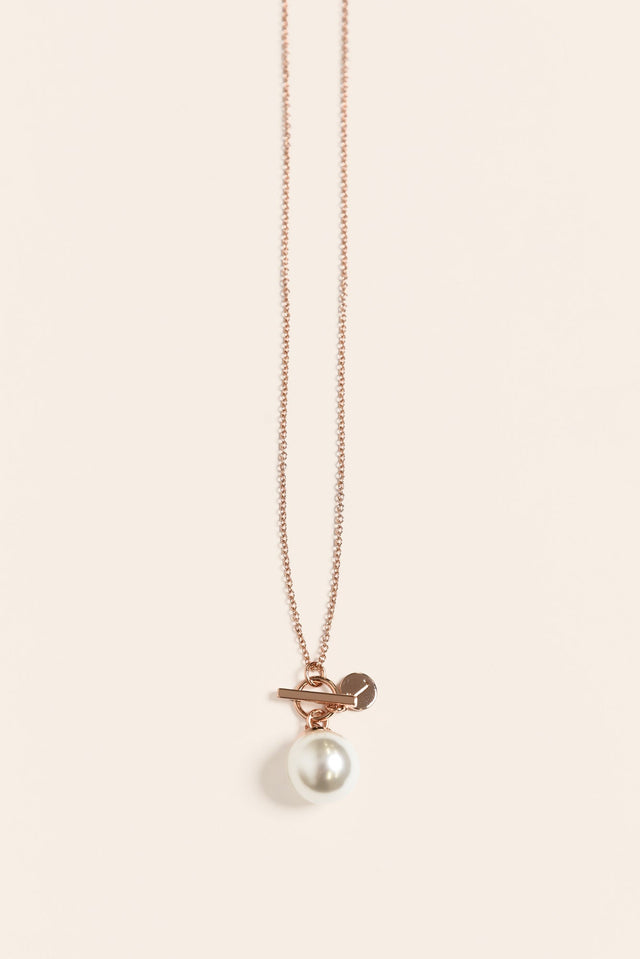 Kora Rose Gold Pearl Necklace