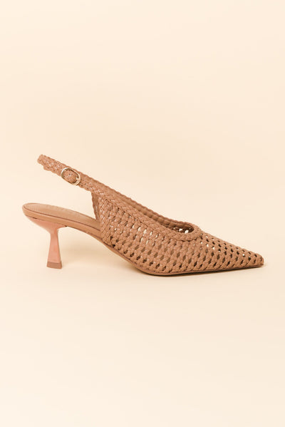 Koscuszkio Tan Leather Woven Heel
