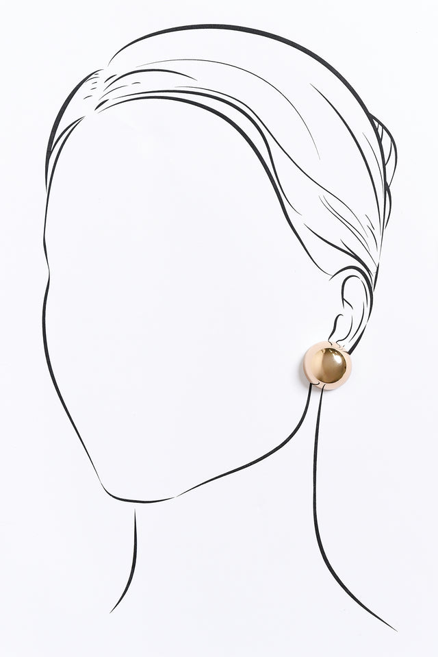 Kula Gold Dome Stud Earrings