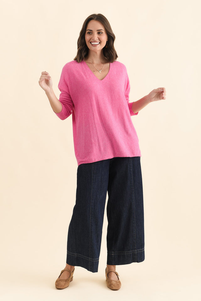 Lakin Pink Knit Jumper,Brunette model,alt text|model:MJ image 7