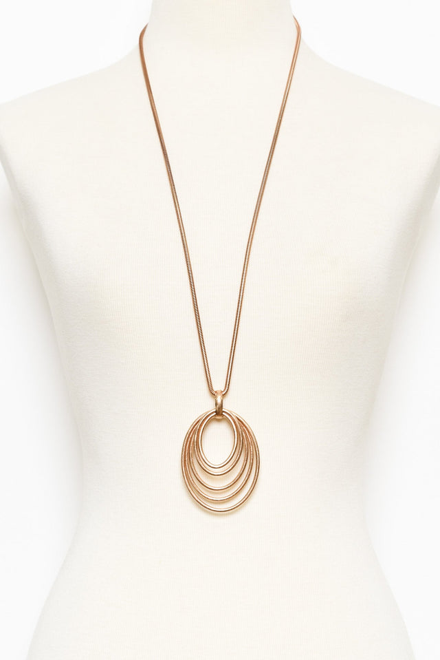 Laura Gold Disk Pendant Necklace