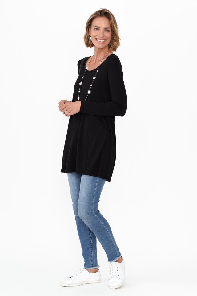 Leanne Black Bamboo Tunic Top image 2