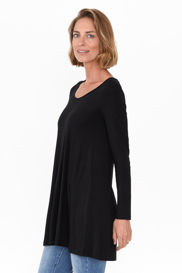Leanne Black Bamboo Tunic Top image 3