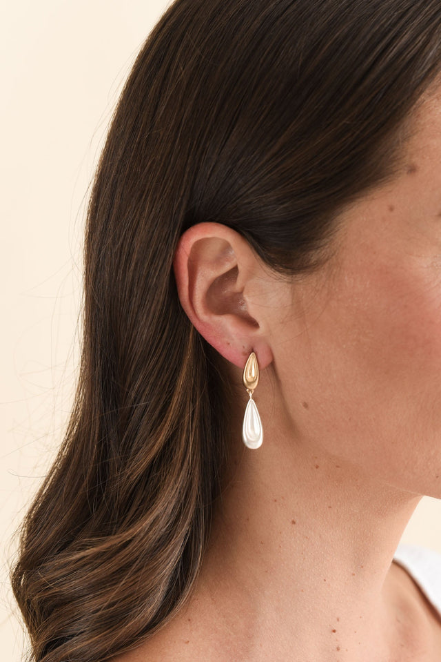 Lenah Gold Teardrop Earrings image 2