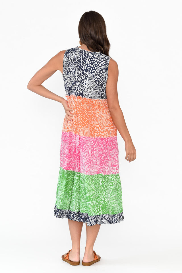 Leros Multi Stripe Organic Cotton Midi Dress image 5