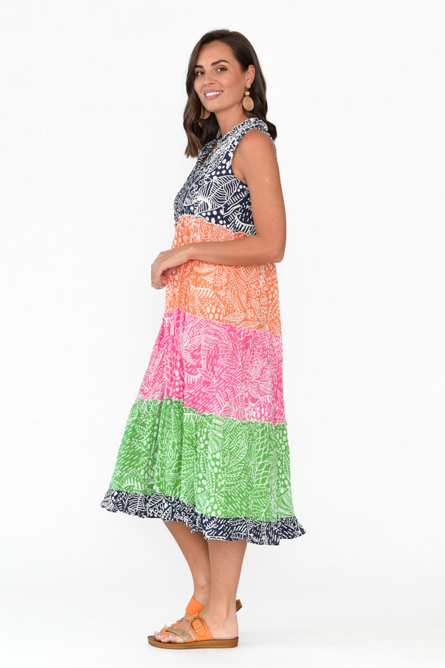 Leros Multi Stripe Organic Cotton Midi Dress image 4