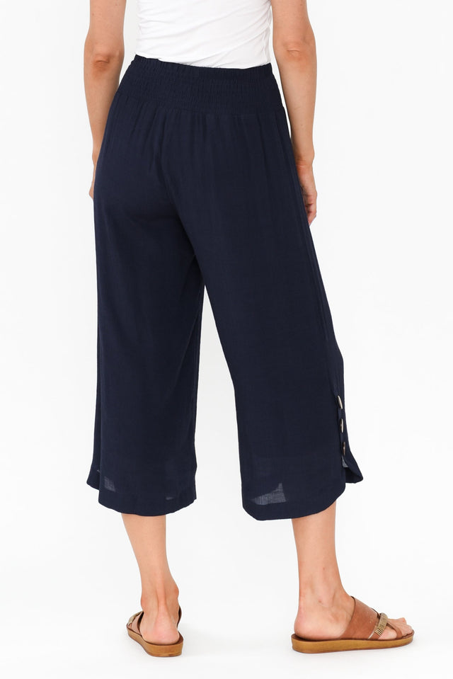 Lettie Navy Button Pants image 6