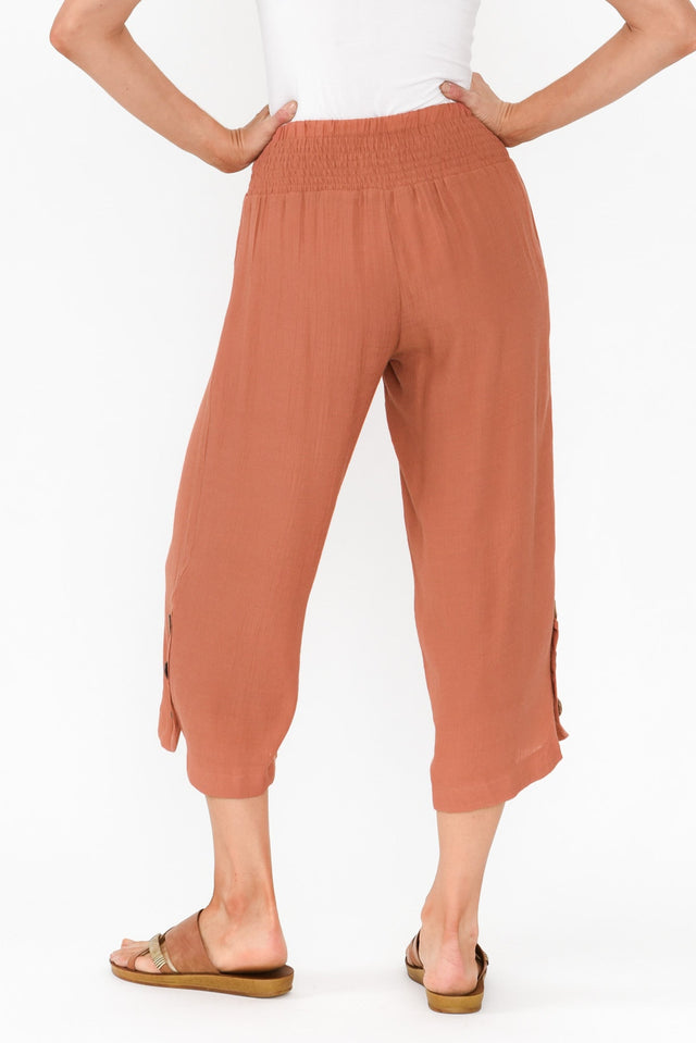 Lettie Rust Button Pants