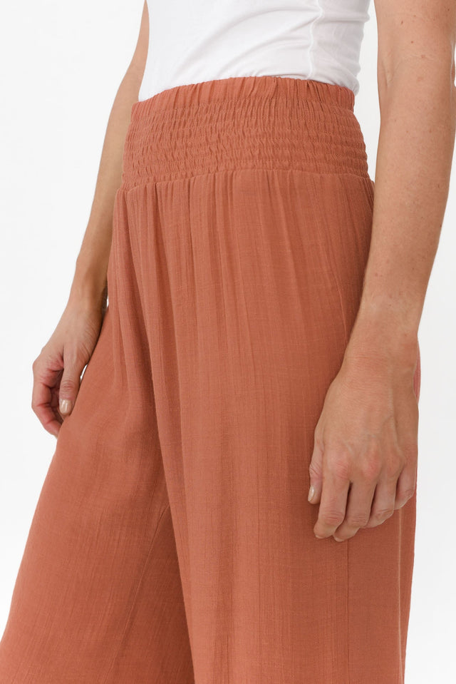 Lettie Rust Button Pants