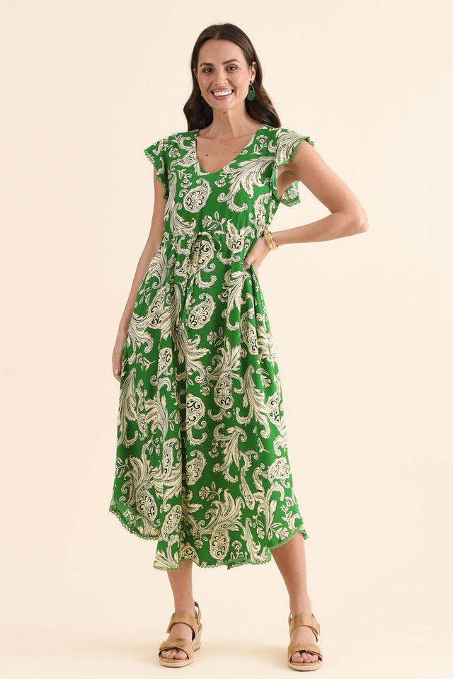Libby Green Foliage Midi Dress image 6