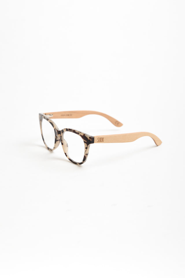 Lila Tortoiseshell Wooden Reading Glasses image 1