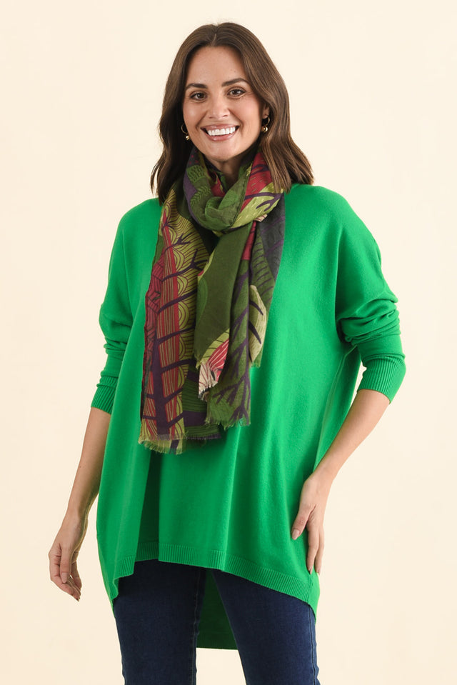 Linnea Green Leaf Scarf image 1