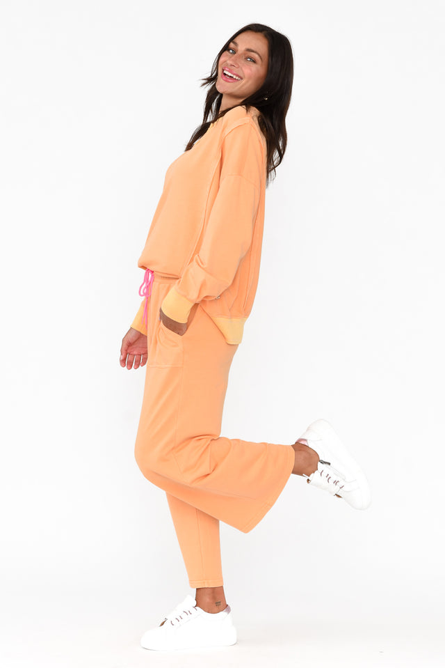 Mariam Orange Relaxed Track Pants image 6