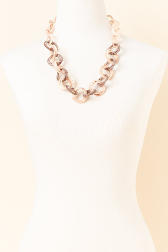 Lionel Natural Marble Link Necklace image 2