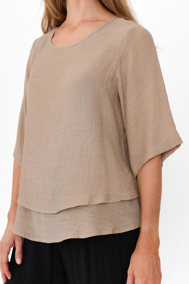 Liora Beige Layered Top image 6