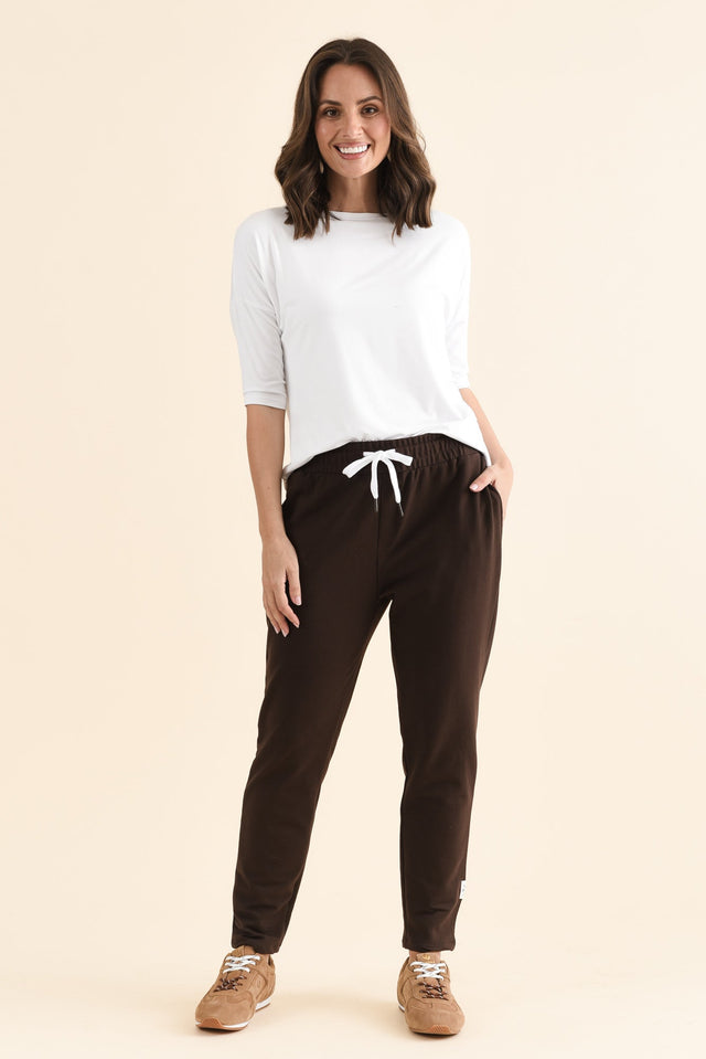 Lobby Chocolate Cotton Relaxed Sweatpants image 6