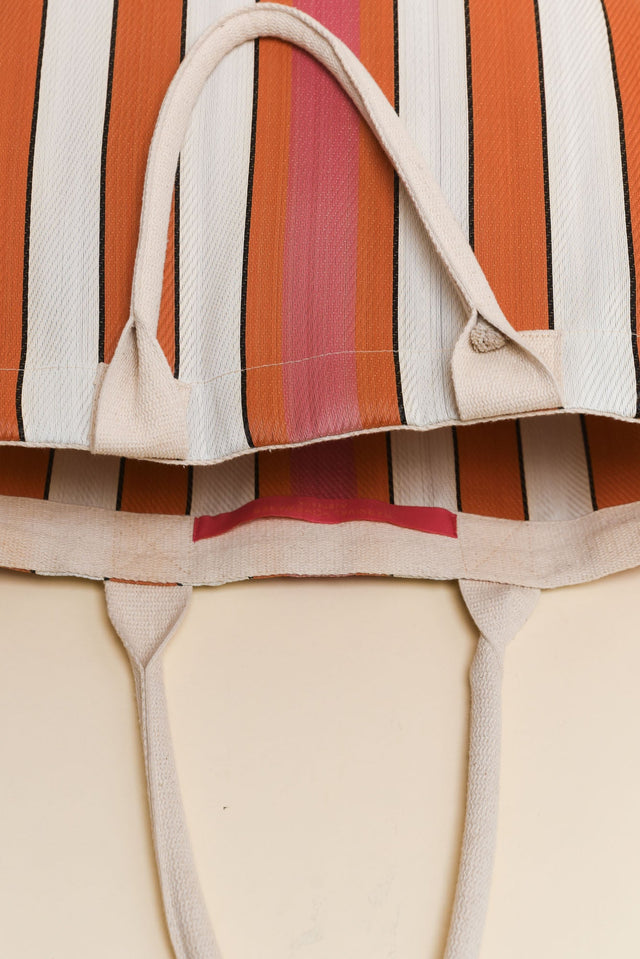 Lochan Orange Stripe Medium Tote Bag image 3
