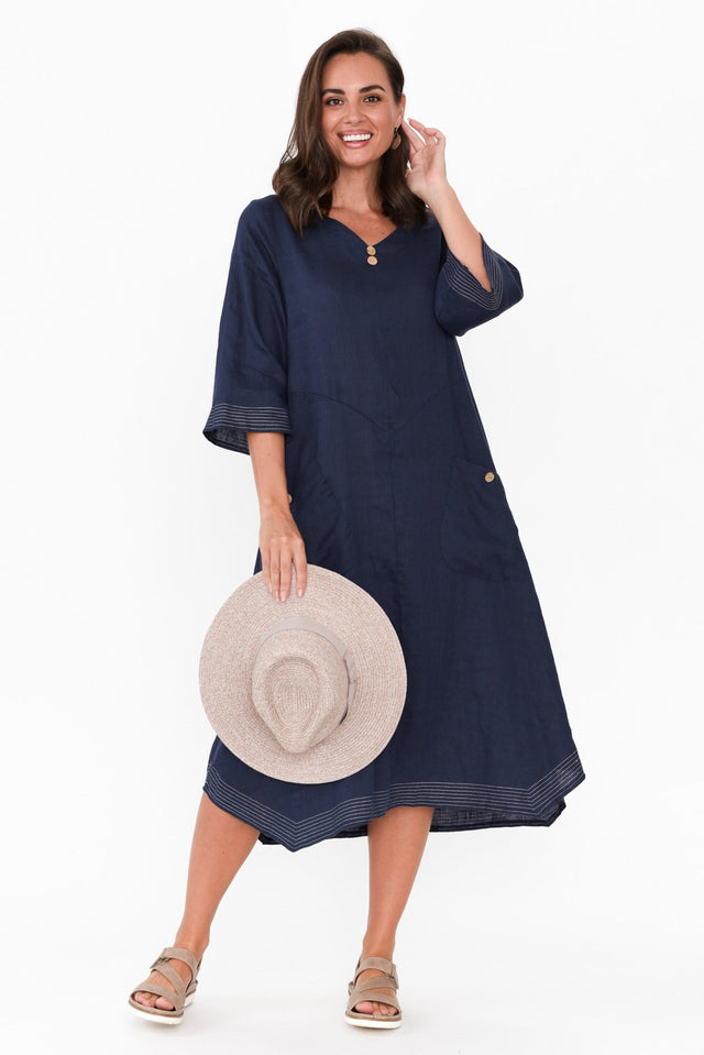 Linen Dresses NZ - Your #1 Online Linen Dress Boutique - Blue