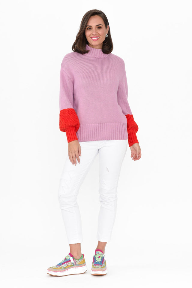 Louie Pink Cotton Knit Jumper