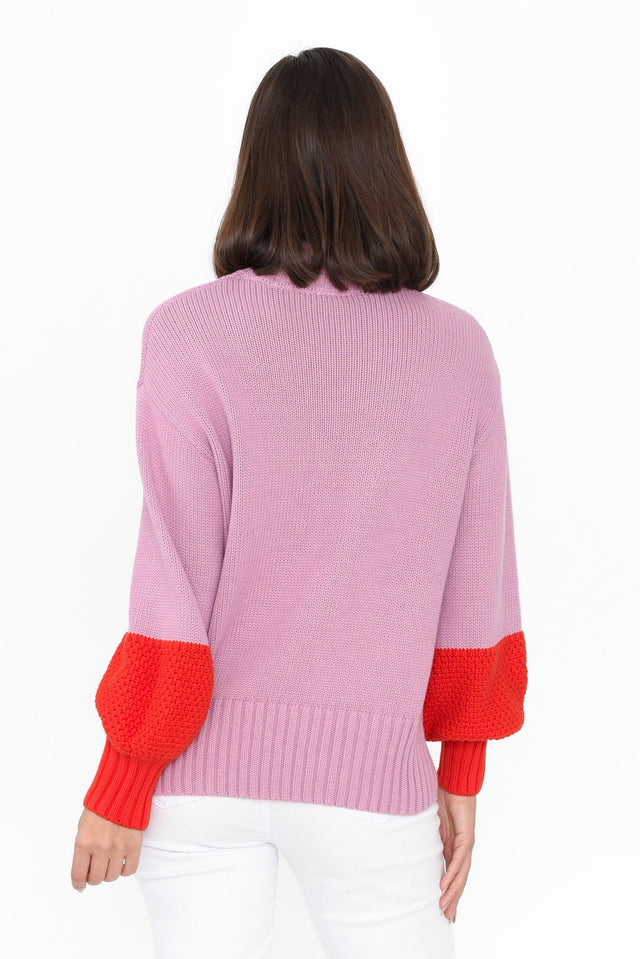 Louie Pink Cotton Knit Jumper