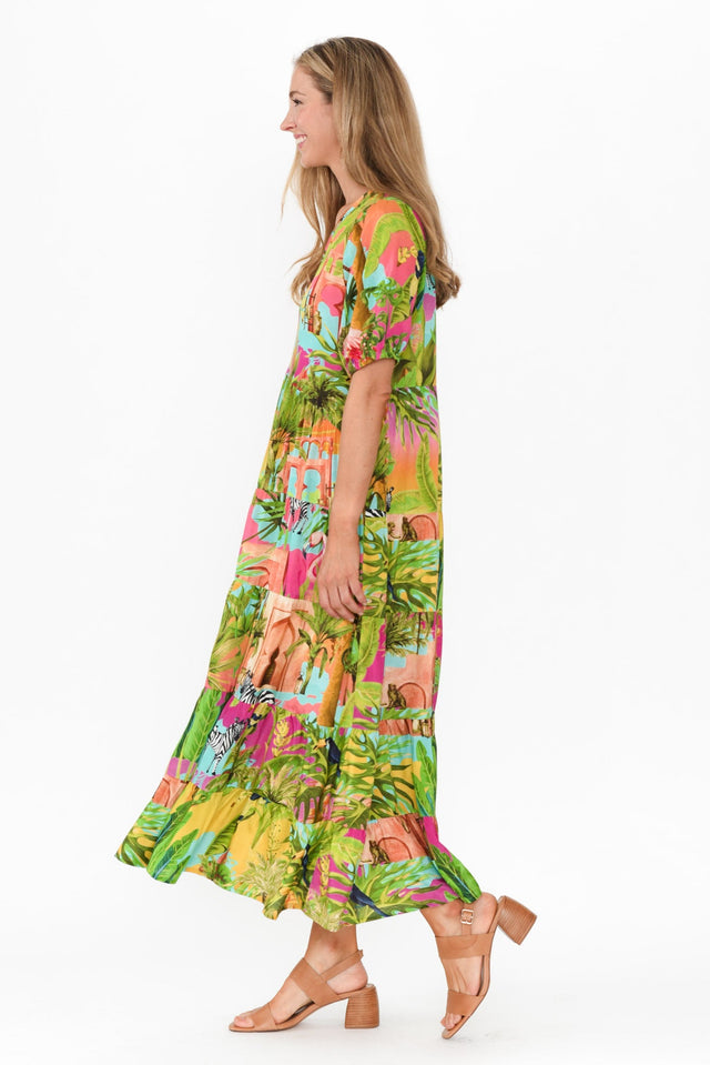 Lusia Pink Garden Maxi Dress image 5