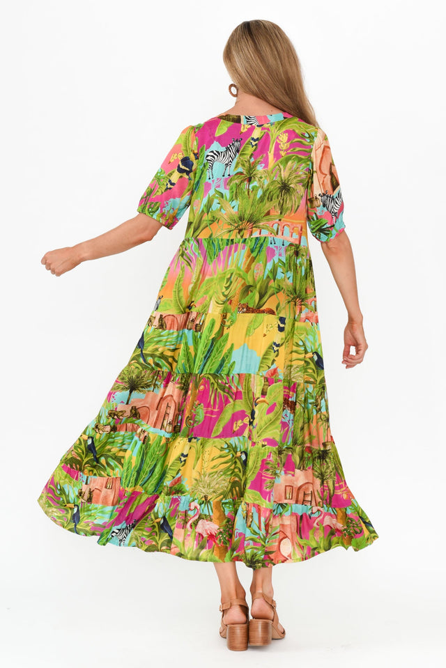 Lusia Pink Garden Maxi Dress image 6