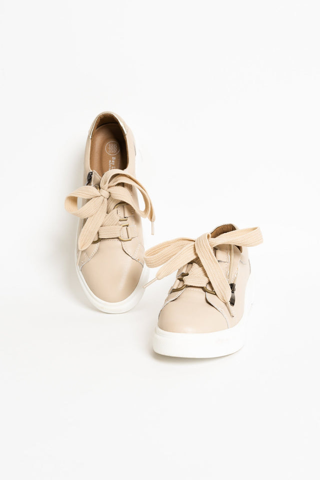 Luxe Nude Leather Sneaker image 1