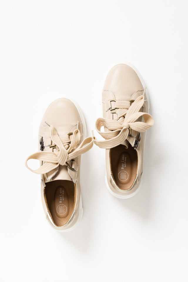 Luxe Nude Leather Sneaker image 5