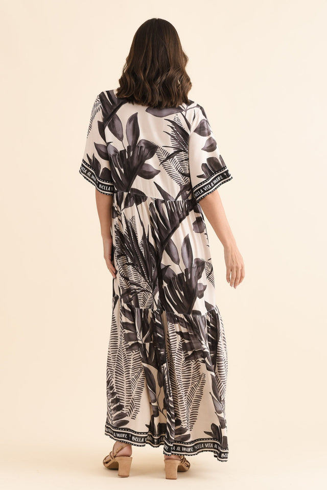 Lyndall Grey Palm Tie Dress,Back,Brunette model,alt text|model:MJ image 4